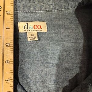 Denim&Co Bundle of 2 items- women’s 3x shirt jacket and 2x knit tunic top
